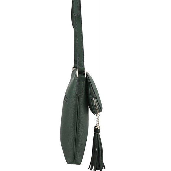 Vegan Medium Crossbody Handbag with Tassel - Picture 4 of 7